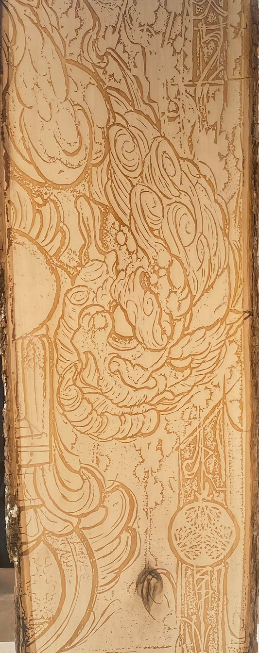 Custom Wood Board | Wood Wall Art | Dragon Art | Basswood Art