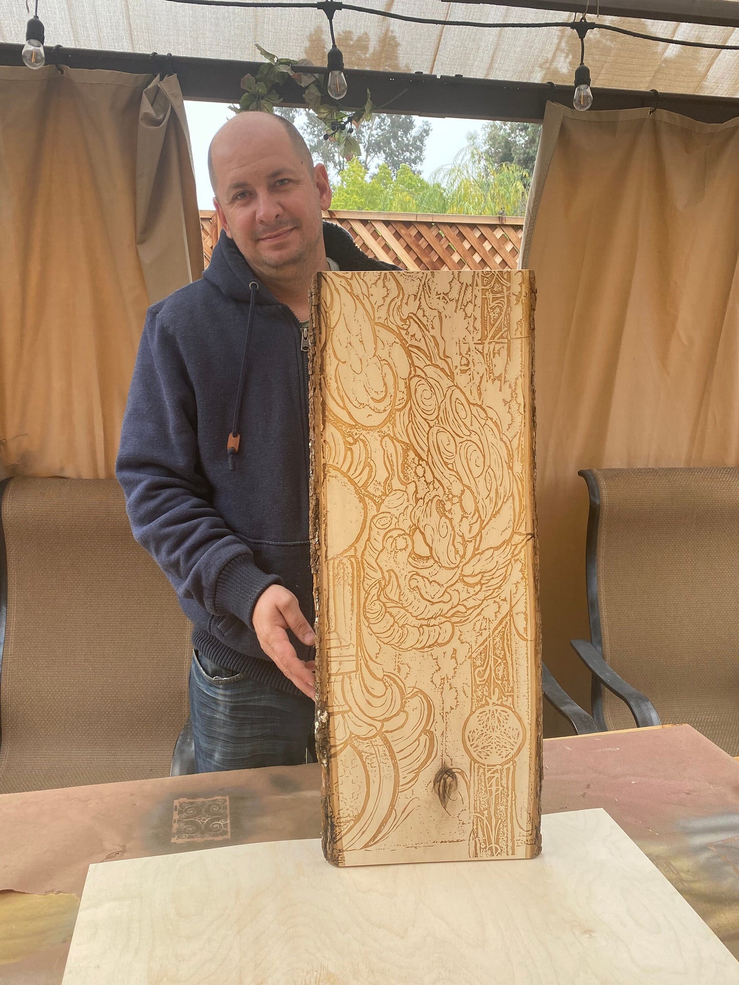 Custom Wood Board | Wood Wall Art | Dragon Art | Basswood Art