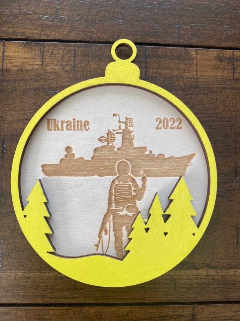 A set of 10 Ukrainian Ornaments - Stand with Ukraine Christmas - Ukraine Christmas